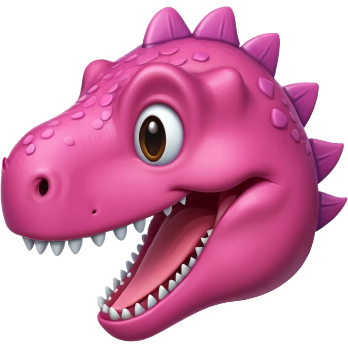 smiling pink dinosaur head emoji