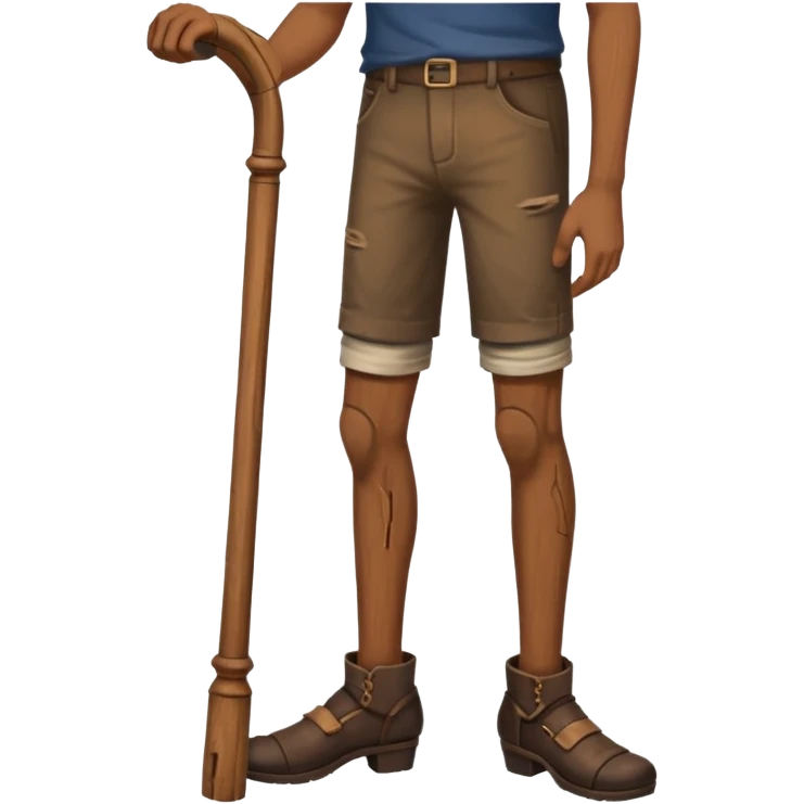 male wooden leg emoji