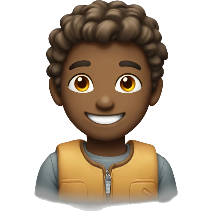 happy boy with a smile emoji