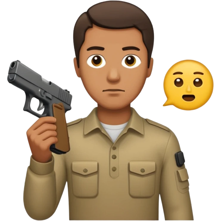 a guy with an glock emoji emoji