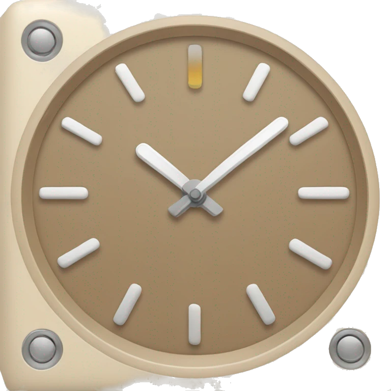 beige apple watch with beige clock face emoji