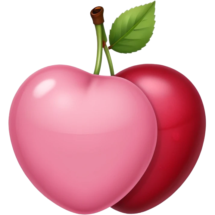Baby Pink colored cherries emoji