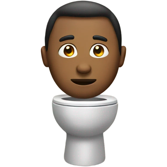 A man in a toilet emoji