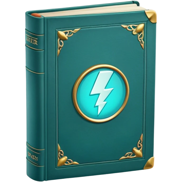 the book of power... greenish blue  emoji