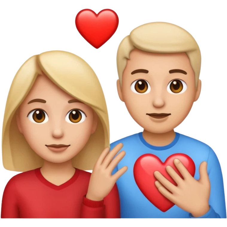 Make the emoji accurate to the person in the image and make a live emoji with a live heart emoji
