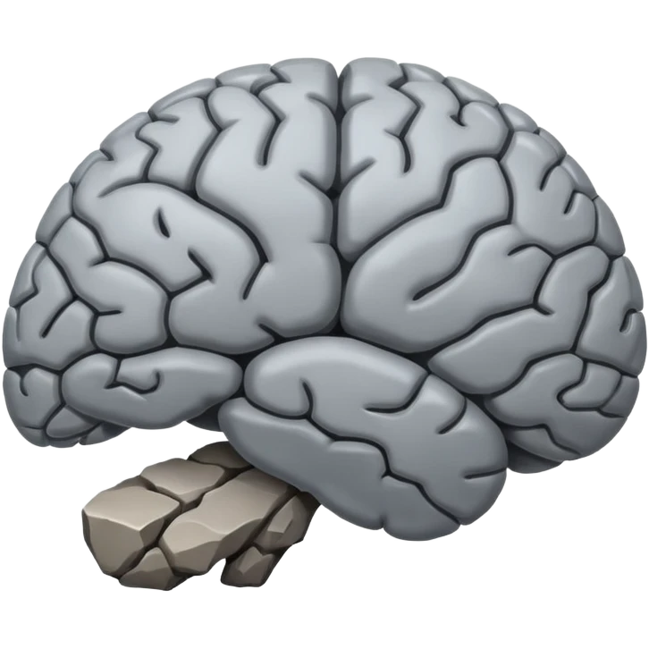 brain like a rock emoji