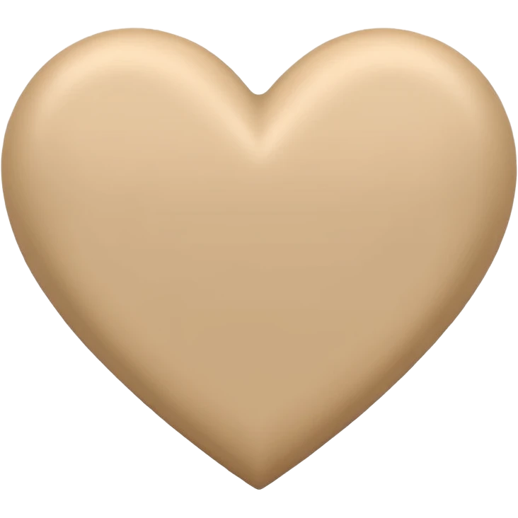 beige heart emoji