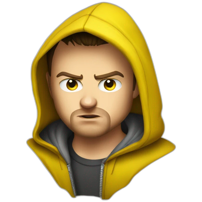 Young Jesse Pinkman angry yellow hood emoji