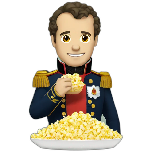 Napoleon eating popcorn emoji