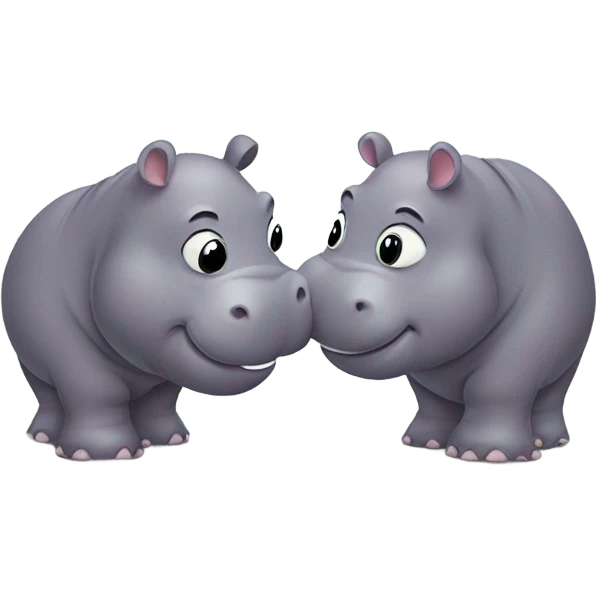 2 gay hippos making out emoji