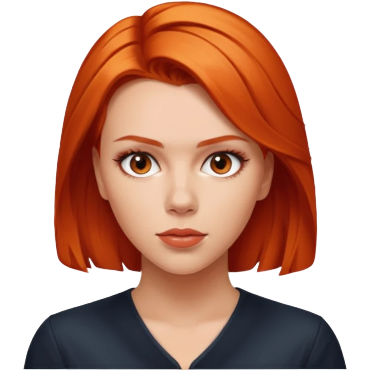 scarlett johansson, orange red emoji