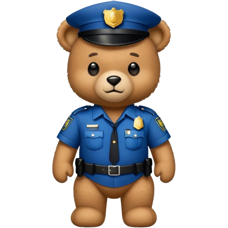 Teddy bear wearing Police uniform  emoji