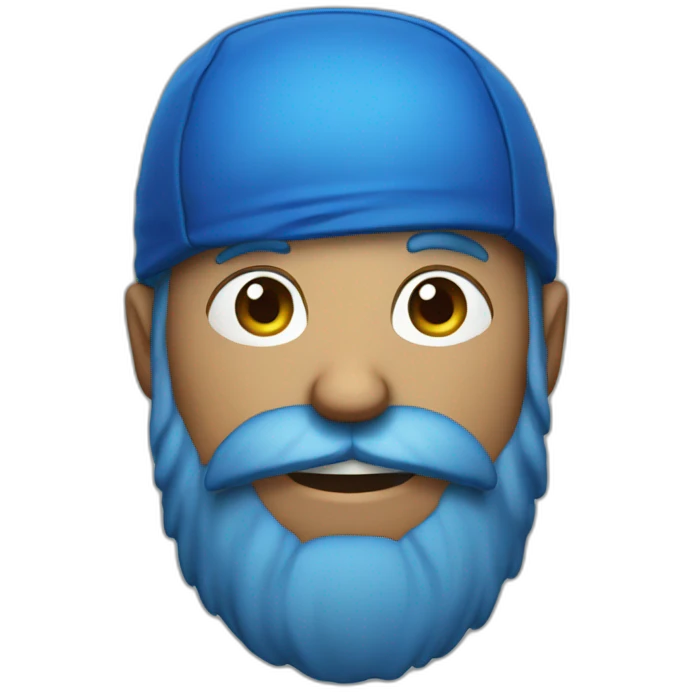 man whith a blue beard emoji