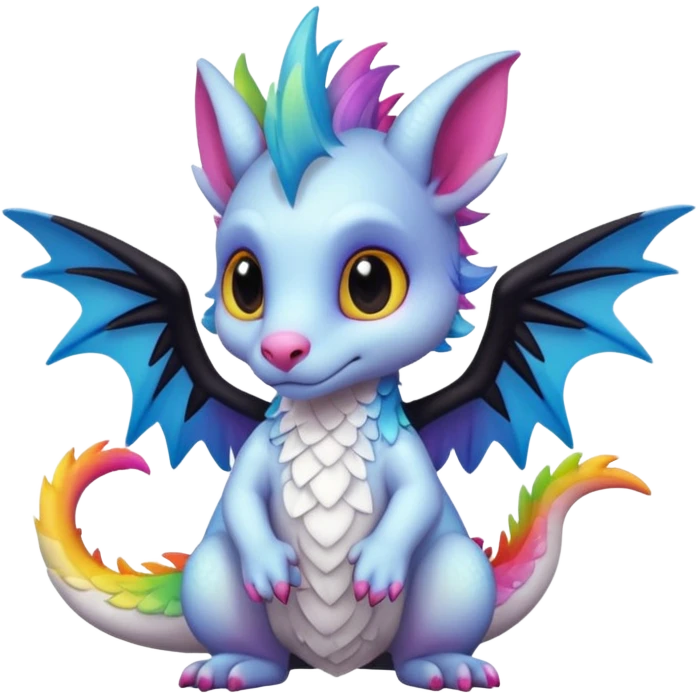 White-black-gradients-colored "Dutch Angel Dragon" emoji