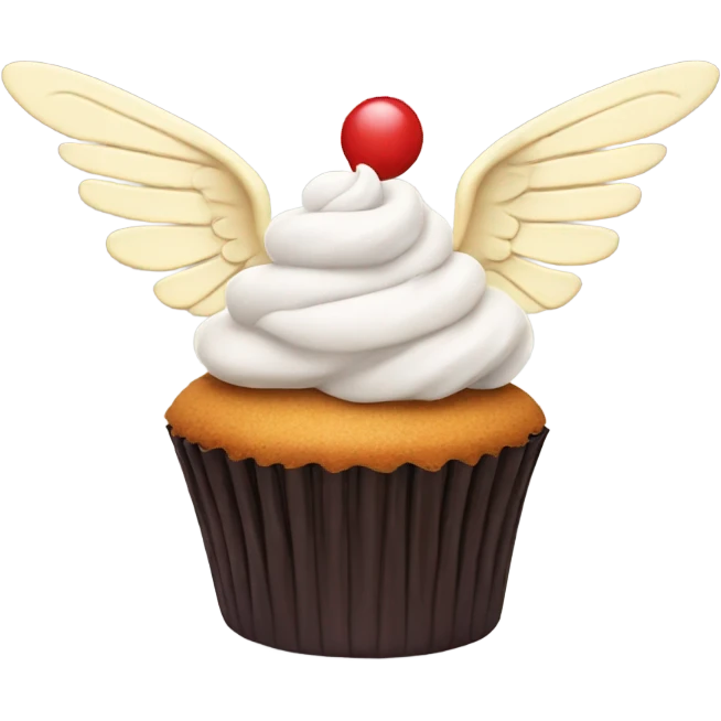 Cupcake with wings emoji
