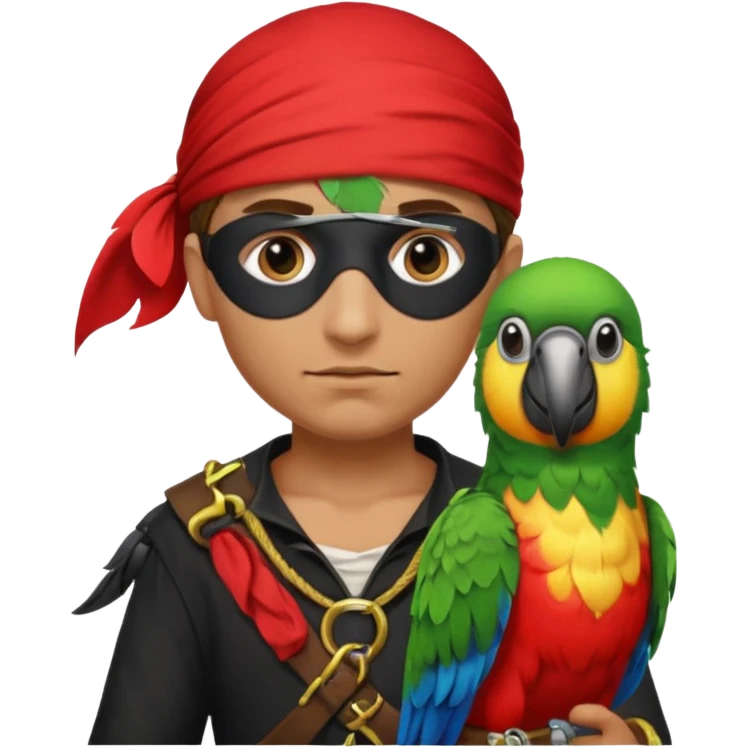 pirate and parrot emoji