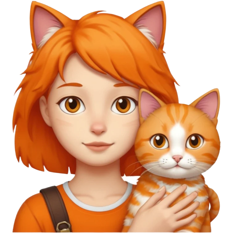 person with cat on their shoulder emoji