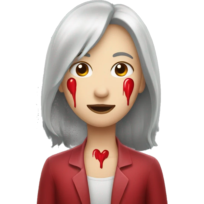 simple red bleeding heart emoji