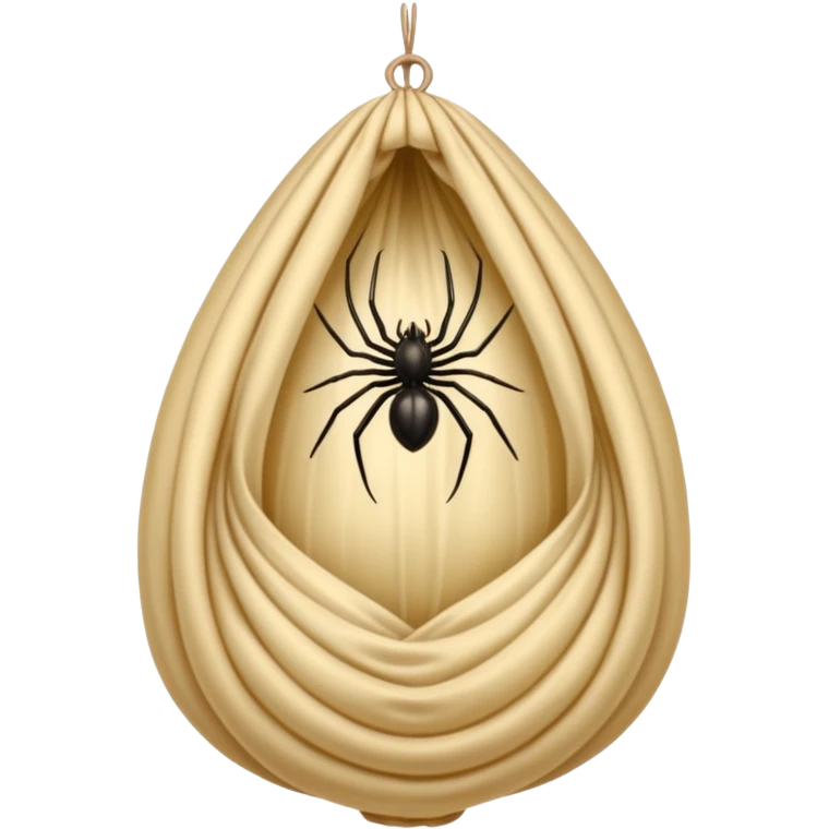 A full body image of a a human-shaped cocoon wrapped in spider silk.
The rounded, segmented wrapping and the faint lines across the surface resemble the way spiders encase prey (or unlucky characters) in silk this is meant to be a web-wrapped human body emoji