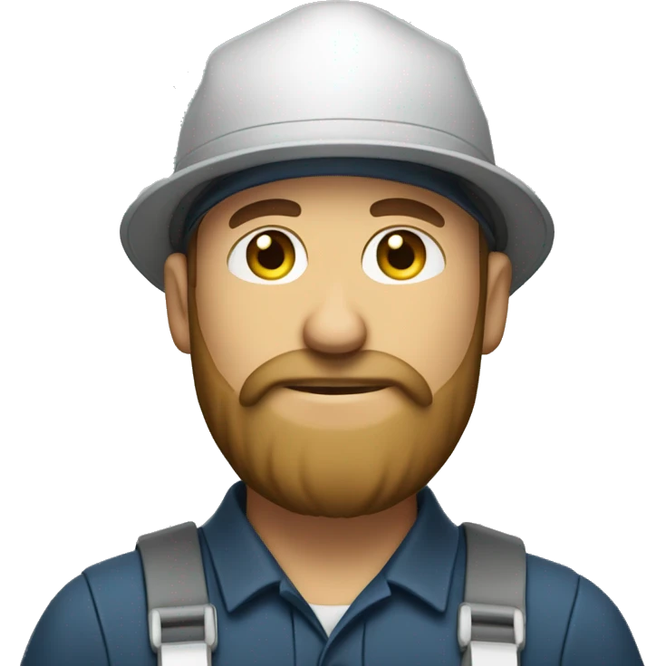 maintenance worker with beard and hat emoji