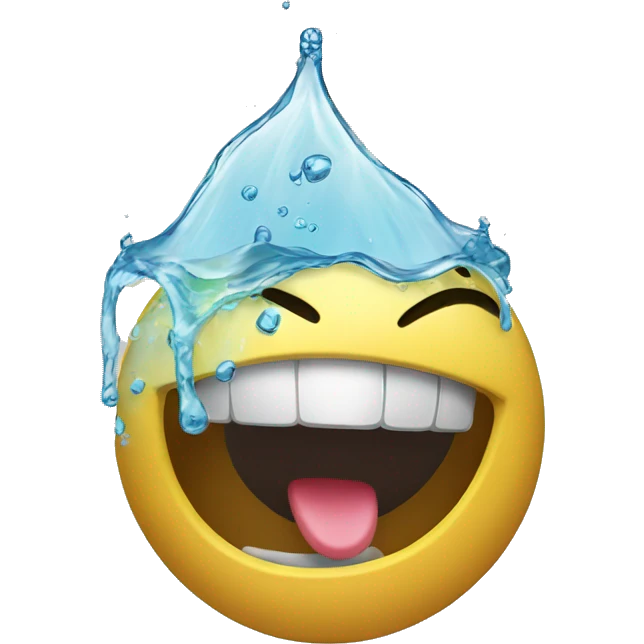 Money mouth with water coming out of it  emoji