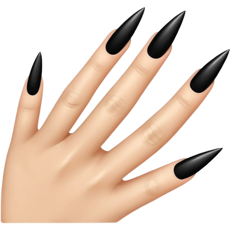 Gothic black nails  emoji