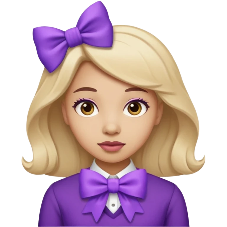 Moño morado coqueto emoji