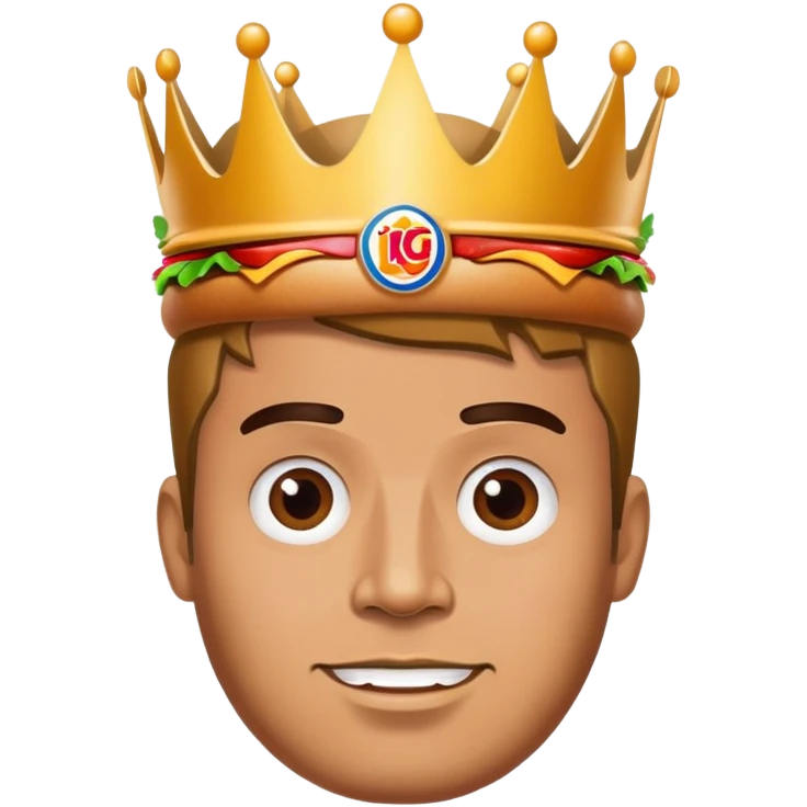 Guy with Burger King crown on emoji