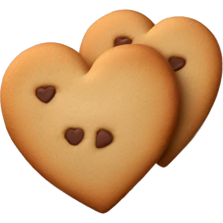 heart shaped cookies on a plate  emoji
