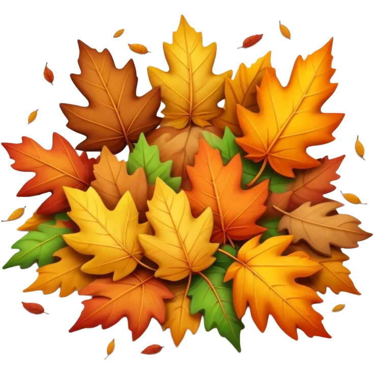 A combination of autumn leaves and autumn wind emoji