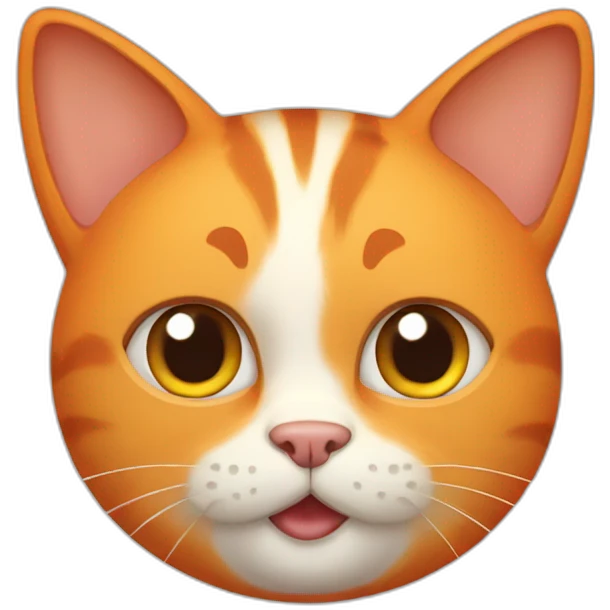 aN orange tubby cat with a cranked right ear emoji