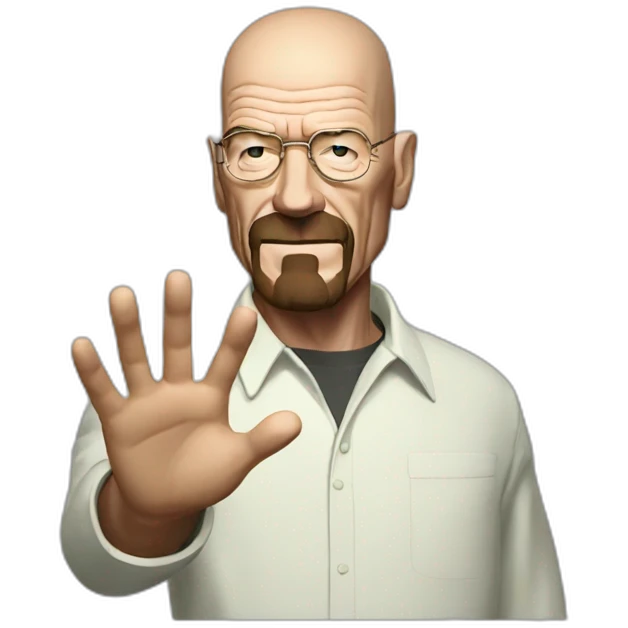 walter white waving emoji