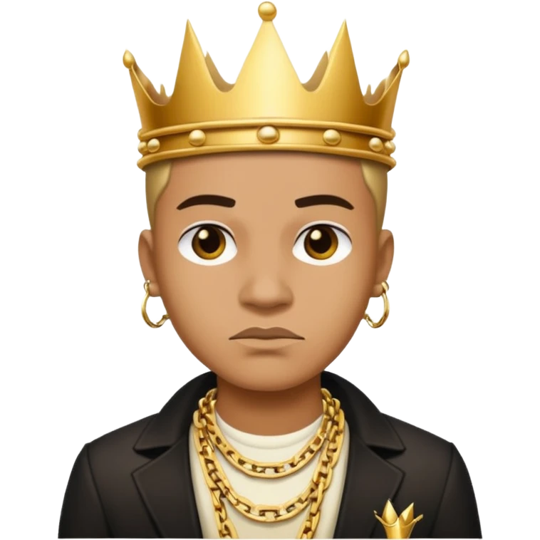 Gangster tilted crown king emoji