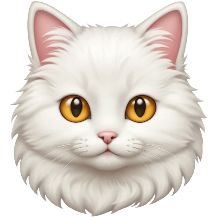 cute cat white shot hair emoji