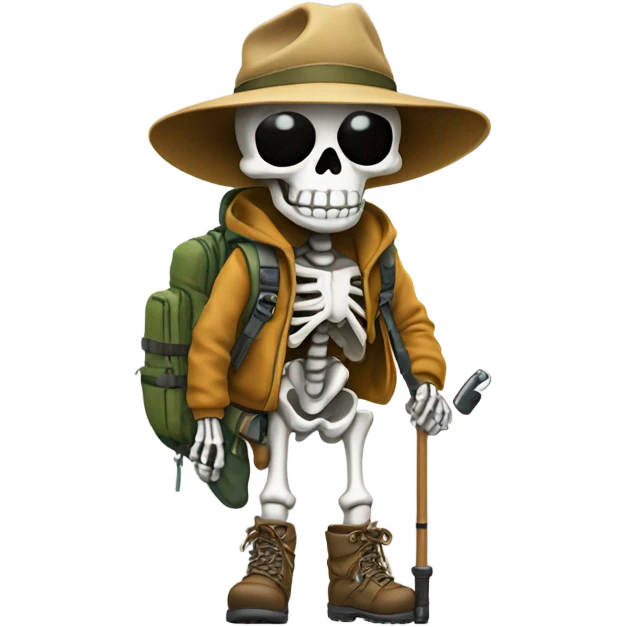 Outdoorsman skeleton  emoji
