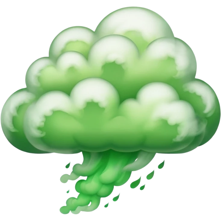 rising cloud of green smoke after explosion emoji