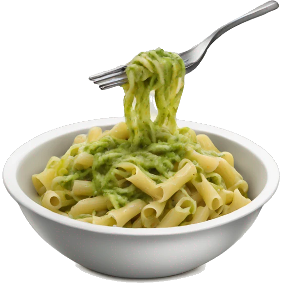 Pesto pasta in a bowl  emoji