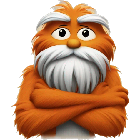 lorax with crossed arms emoji