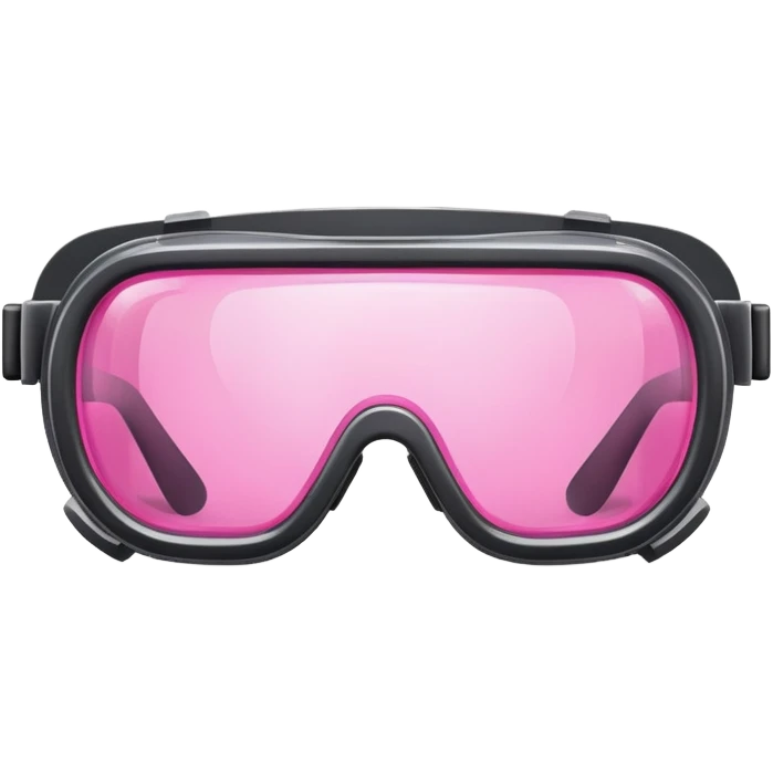 protective welding glasses with pink lenses and side shields, safety eyewear emoji