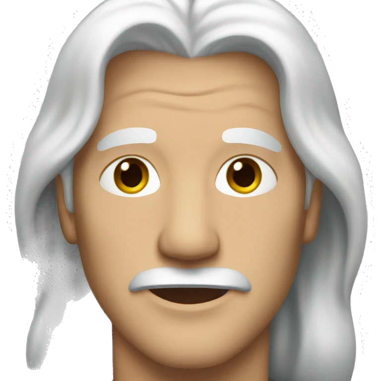 a man with long white hair emoji