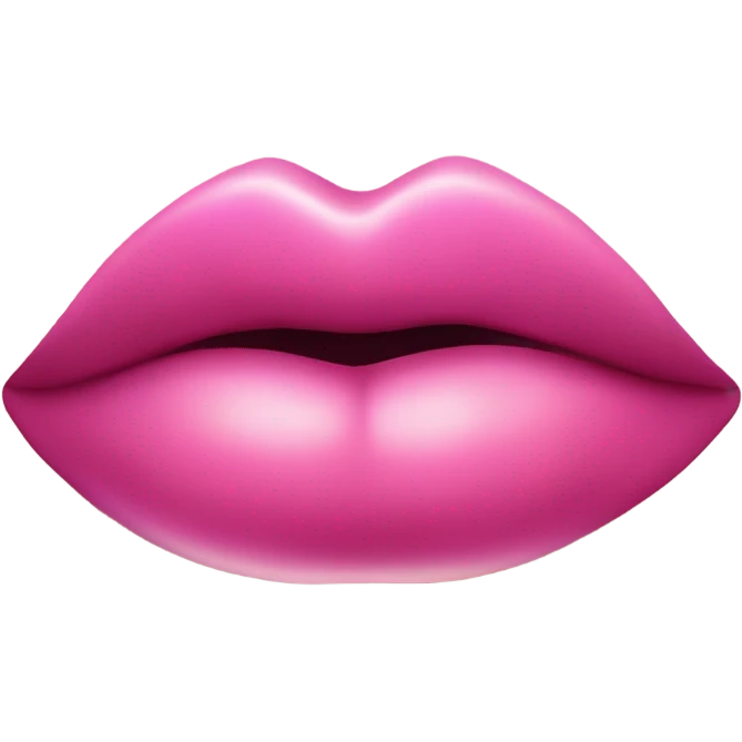 Pink kiss emoji