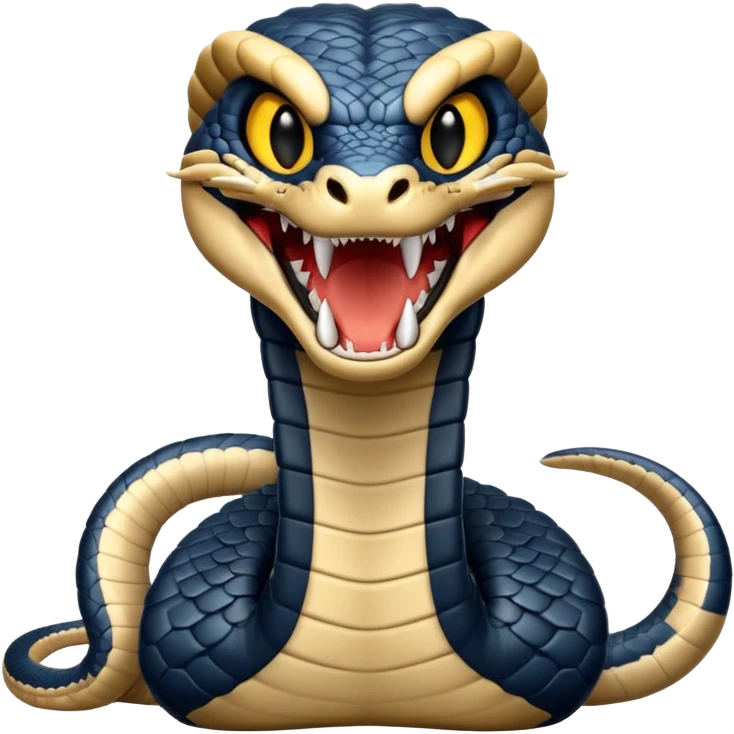 cobra is in its upright defensive posture emoji