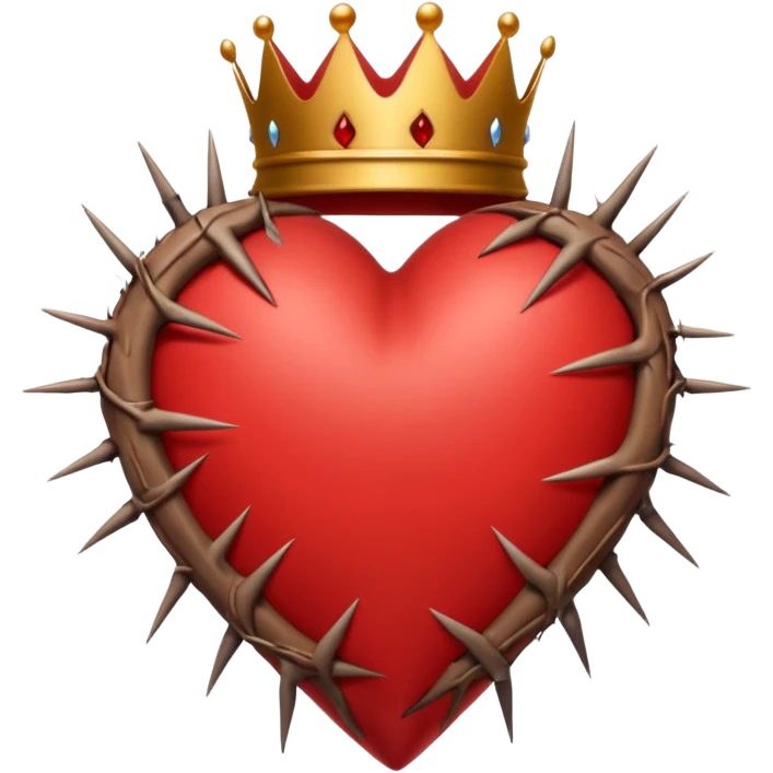 Around the heart  Crown thorns emoji