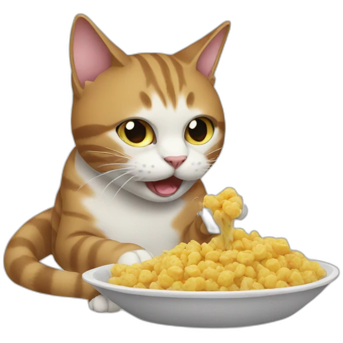Cat eating emoji