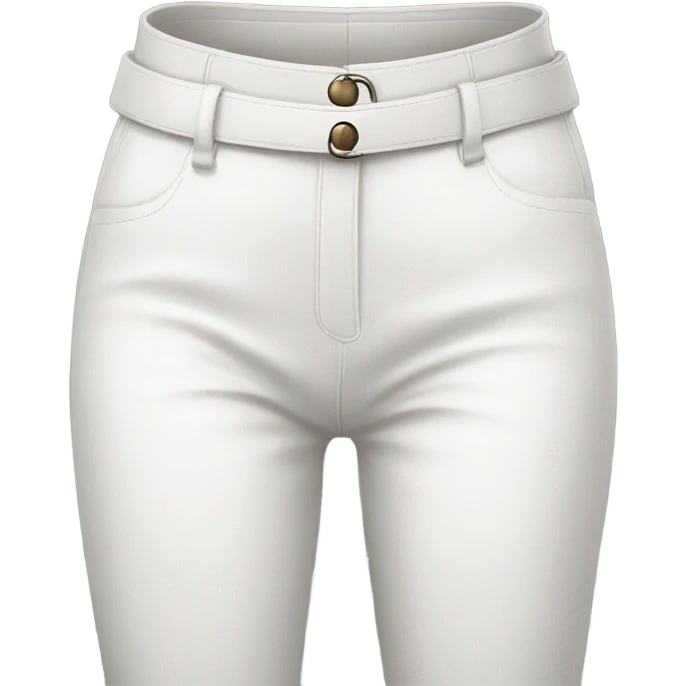 White High waisted leather pants isolated emoji