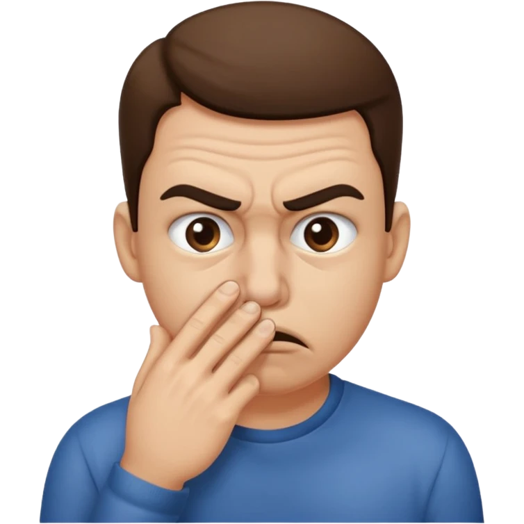 pinching nose angrily nose nose emoji