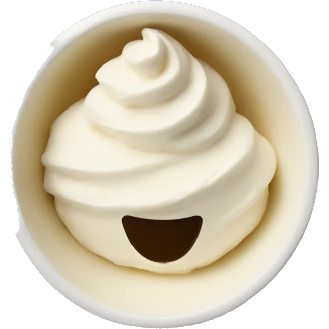 Buttercream icing in a bowl emoji