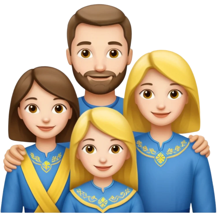 Ukrainian family emoji