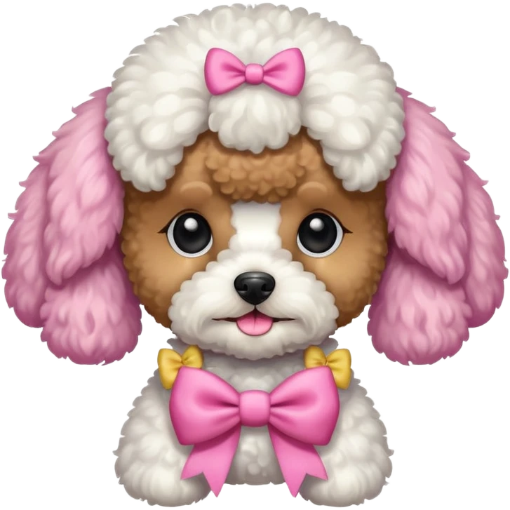 A coquette toy poodle emoji