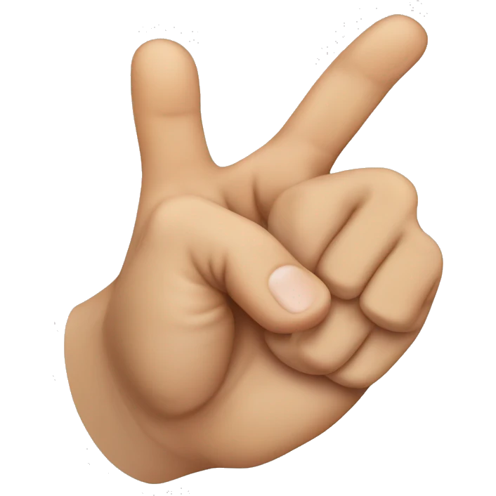 A fist is made of the hand, but the thumb is between the index finger and the ring finger  emoji